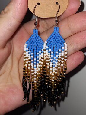 Ocean Gold Statement Earrings 🌊✨